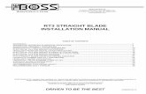 RT3 STRAIGHT BLADE INSTALLATION MANUAL - … STRAIGHT BLADE INSTALLATION MANUAL TABLE OF CONTENTS WARNINGS.....2 SNOWPLOW MOUNTING & REMOVAL PROCEDURE.....3 ...