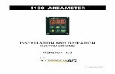 1100 AREAMETER - Precision Agriculture | Online Store Series/AM-1100.pdf · 3 Part No: AM-1100 July 2010 The 5 metre Sensor Cable supplied, will reach the front wheel of a 2 WD tractor