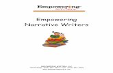 Empowering Narrative Writers - schd. Narrative Writers... · PDF fileEmpowering Narrative Writers EMPOWERING WRITERS, LLC ... character’s thoughts and feelings! EXTENDED ... Generate
