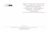 The added value of the European Citizens' Initiative (ECI ...€¦ · The European added value of the ECI and its revision 1 Study The added value of the European Citizens' Initiative,
