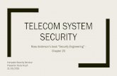 Telecom System Security - cs.haifa.ac.ilorrd/CompSecSeminar/2016/Chapter20-Boris.pdf · Phone phreaking ... – Signaling codes ... Boris Krush Telecom System Security 18. Title: