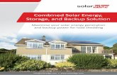 Combined Solar Energy, Storage, and Backup Solution · Combined Solar Energy, Storage, and Backup Solution Maximise your solar energy generation and backup power for load shedding