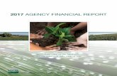 2017 Agency Financial Report - USDA · 2017 AGENCY FINANCIAL REPORT ... ensure that the food we put on the table ... Federal Managers’ Financial Integrity Act Report on Management