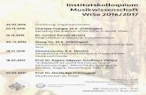 Institutskolloquium Musikwissenschaft WiSe 2016/2017 · Musikalische Machtverhältnisse in Disney-Filmen: Musik und Gender 18.01.2017 Prof. Dr. Regine Allgayer-Kaufmann (Wien)