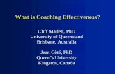 What is Coaching Effectiveness? - globalcoacheshouse.net · Professional (sport specific) knowledge: includes technical, tactical, mental, pedagogical, ... Coaching research provides