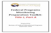 Federal Programs Monitoring Preparation Toolkit - FLflrecruiter.org/files/14-15 Title I Part A Preparation Toolkit.pdf · The Monitoring Preparation Toolkit is designed ... filing