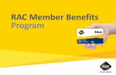 RAC Member Benefits Program - bgcci.com.au · PDF fileMember Benefits program • The RAC Member Benefits program offers RAC members exclusive access to discounts and added benefits