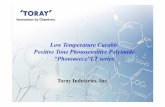 Low Temperature Curable Positive Tone Photosensitive ... · 1 Low Temperature Curable Positive Tone Photosensitive Polyimide “Photoneece”LT series Toray Industries, Inc.