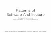 Patterns Of Software Architecture - uni-saarland.de · Patterns of Software Architecture ... • Dependency Injection facilitate location transparency ... Architectural Styles