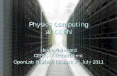 Physics Computing at CERN - CERN openlab .Physics Computing at CERN Helge Meinhard CERN, ... electrical