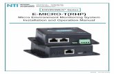 Temperature Humidity IP Sensor PoE Remote Network ... · MAN220 Rev Date 3/23/18 E-MICRO-T(RHP) Micro Environment Monitoring System Installation and Operation Manual Front View of