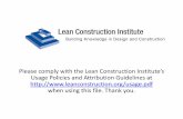 Please comply with the Lean Construction Institute’s Usage ... · Please comply with the Lean Construction Institute’s Usage Policies and Attribution Guidelines at ... simulation