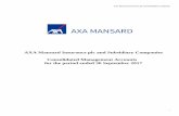 AXA Mansard Insurance plc and Subsidiary Companies ... · PDF fileAXA Mansard Insurance plc and Subsidiary Companies AXA Mansard Insurance plc and Subsidiary Companies Consolidated