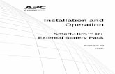Installation and Operation - - APC USA · Installation and Operation Smart-UPS™ RT ... mounting foot expansion piece, ... Continue following instructions in the UPS User Manual