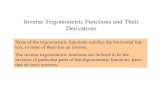 Inverse Trigonometric Functions and Their Derivatives · Inverse Trigonometric Functions and Their Derivatives ... We have now shown the following rules for differentiation. ... (21)12(21)