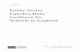 Equality Duty Guidance for Schools in England · Schools in England . Equality and Human Rights ... are also protected characteristics but only in ... Equality Duty Guidance for Schools