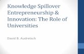 Knowledge Spillover Entrepreneurship & Innovation: The ... · •Comparative advantages shifts from physical capital of knowledge •University is source of knowledge ... and illogical