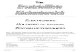 ELEKTROHERD - tiba.ch · Ersatzteilliste Ausgabe Juli 2017 Seite 3 Inhaltsverzeichnis Produktelinie Jahrgang Seite e TIBA Elektroherd Elektroherd Serie 800 (keine Teile mehr ...