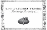 The Thousand Thrones - Liber Fanatica · The primary focus of The Thousand Thrones book is the Black Witch of Kislev and her plan to subvert a cult of Sigmarites into the service