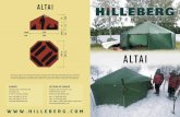 ALTAI - docs.hilleberg.netdocs.hilleberg.net/pitching/H10-Instructions-Altai-Spreads-LoRez.pdf · ALTAI EUROPE Hilleberg the Tentmaker AB Önevägen 34 S-832 51 Frösön, Sweden tel: