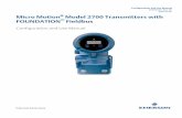 micro Motion Model 2700 Transmitter With - Emerson · Configuration and Use Manual 20000326, Rev ED April 2018 Micro Motion® Model 2700 Transmitters with FOUNDATION™ Fieldbus Configuration