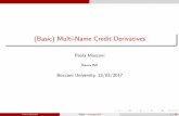 (Basic) Multi-Name Credit Derivativesdidattica.unibocconi.it/mypage/...9_10_CDOBasic_20172017031214584… · MainReferences Brigo, D. and Mercurio, F. Interest Rate Models – Theory