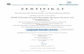 Bundesamt rurWehrtechnik und Beschaffung (BWB) · Voraussetzungen für die Erteilung der Zertifikate nach AQAP 2110/-2210 durch das BWB Die Erteilung der Zertifikate (Erstzertifikate