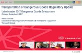 Transportation of Dangerous Goods Regulatory Update · Labelmaster 2017 Dangerous Goods Symposium . Chicago, ... Next Steps • Development of ... − Mandate to conduct research,