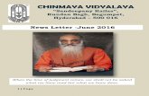 CHINMAYA VIDYALAYAchinmayavidyalayahyderabad.org/News_Letters/01. Newsletter-June... · 2 | P a g e We have performed the traditional Guru Paduka Puja and Rudra Abhishekam to mark