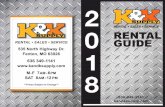 2018 REVISED RENTAL RATE GUIDE (2) - kandksupply.com REVISED... · air compressor, propane, (185 cfm) ... traffic barrel modot w/ base message board – solar paint striper, ... reciprocating
