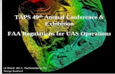 Exhibition FAA Regulations for UAS Operationsbw-03c6b06952c750899bb03d998e631860-bwcore.s3.amazonaws.com… · • 2013 - FAA began inviting various industry groups and specific ...