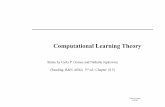 Computational Learning Theory - uni-luebeck.de · C program – simulation of flips of a fair coin: ... Computational Learning Theory Intersection of AI, statistics, and theory of