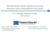 Steady-State Power System Security Analysis with ... · Steady-State Power System Security Analysis with PowerWorld Simulator S7: ... • The base case operating point of the system