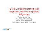 PD-1/PD-L1 inhibitors in hematological malignancies, with ...oncologypro.esmo.org/.../2374963/file/2017...Hodgkin-Soon-Thye-Lim.pdf · PD-1/PD-L1 inhibitors in hematological malignancies,