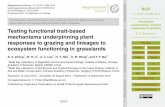 Functional mechanisms of plant responses to grazing - BG · Functional mechanisms of plant responses ... (conservative vs ... fects of grazing on plant functional traits are dependent