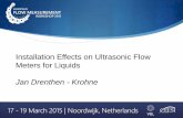 Installation Effects on Ultrasonic Flow Meters for Liquids€¦ · Installation Effects on Ultrasonic Flow ... effects on ultrasonic flow meters for liquids . ... proving volume when