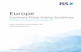 Summary Proxy Voting Guidelines - ISS · Summary Proxy Voting Guidelines 2015 Benchmark Policy Recommendations Effective for Meetings on or after February 1, 2015 Published December