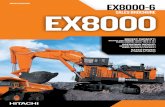 EX8000-6 EX8000 - Hitachi Construction · WORK ANYWHERE, ANYTIME. Tough job? Bring it on. No job is too big for the EX8000-6, our largest excavator. Fuel-efficient, twin Cummins QSK60C