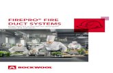 FIREPRO FIRE DUCT SYSTEMS - Rockwool · protection products, Fire Duct Systems provide ﬁre protection, thermal and acoustic insulation for circular and ... Circular steel duct to
