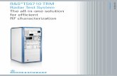 R&S TS6710 TRM Radar Test System - Rohde & Schwarz · AESA stands for active electronically scanned array and refers to ra-dar equipment with active electronic beam steering. An AESA