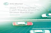 2016 H1 European Cash Equity and ETF Broker Rankings · Calculated by Markit MSA 2016 H1 European Cash Equity and ETF Broker Rankings