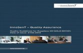 InnoSenT – Quality Assurance · 2.2 Other Fundamentals of Quality ... Additional requirements may be established in VDA volume 6, ... results of the quality tests and audit results