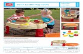 Sand Castle Play Table 1.5+ years SAND & ATER · Build sand castles right in your backyard! ... • Accessories include stacking cups, castle mold, rake, shovel and strainer allowing