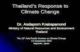 Thailand’s Response to Climate Change - env Thailand.pdf · Steam Trap retrofit. ... candidates. ¾. Combustion efficiency improvement. ... Thailand’s Response to Climate Change