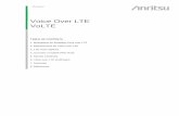 Voice Over LTE VoLTE esting FTTx Networks TABLE OF … · Whitepaper Voice Over LTE VoLTE esting FTTx Networks Featuring PONs Systems sdfsdf TABLE OF CONTENTS 1. Motivations for Enabling