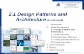 2.1 Design Patterns and Architecture (continued) · n The 23 Gang-of-Four (GoF) Design Patterns Gang-of-Four = authors of the design patterns book: Erich Gamma, Richard Helm, Ralph