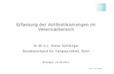 Vortrag Schillinger: Erfassung der Antibiotikamengen im ... · Erfassung der Antibiotikamengen im Veterinärbereich. Dr.Dr.h.c. Dieter Schillinger Bundesverband für Tiergesundheit,