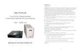 Delta Plus 700-3000 Handbuch - akkutronik.com€¦ · I DELTA PLUS True Online (Dauerwandler) Unterbrechungsfreie Stromversorgung 700 – 3000 VA BEDIENUNGSHANDBUCH II Erklärung