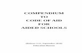 Code of Aid for Aided Schools - Education Bureau · COMPENDIUM . TO . CODE OF AID . FOR . AIDED SCHOOLS (Release 1.11, September 2016) Education Bureau