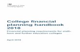 College financial planning handbook 2018 · planning handbook 2018 Financial planning requirements for sixth- ... inclusion of submission arrangements and document naming conventions